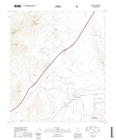 United States Geological Survey Dragoon, AZ (2021, 24000-Scale) digital map