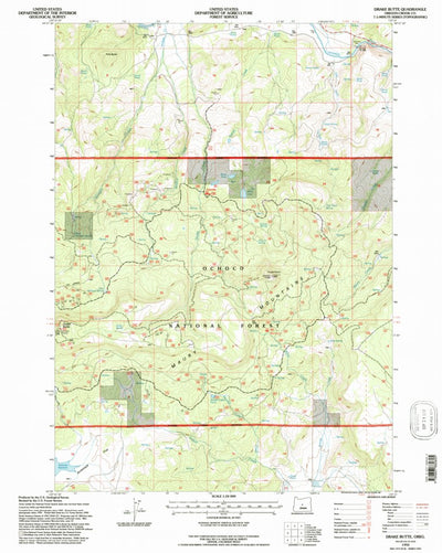 United States Geological Survey Drake Butte, OR (1992, 24000-Scale) digital map