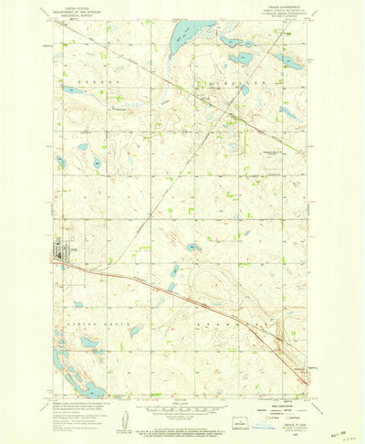 United States Geological Survey Drake, ND (1958, 24000-Scale) digital map