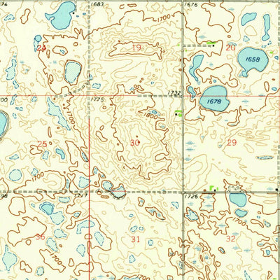 United States Geological Survey Drake, ND (1958, 62500-Scale) digital map