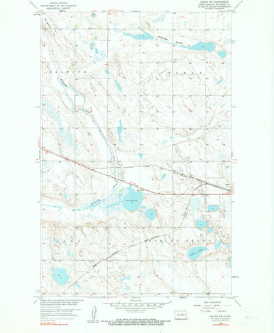 United States Geological Survey Drake NW, ND (1958, 24000-Scale) digital map