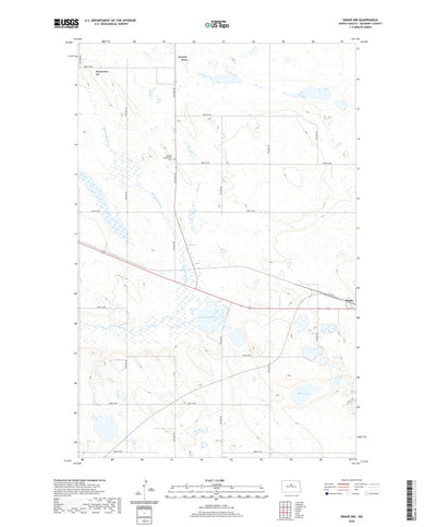 United States Geological Survey Drake NW, ND (2020, 24000-Scale) digital map