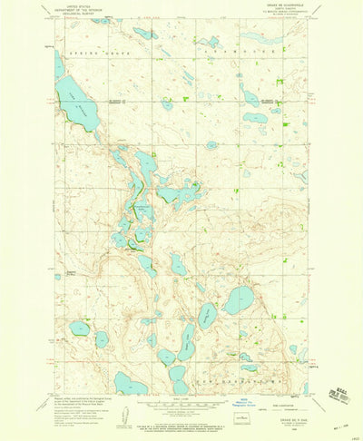 United States Geological Survey Drake SE, ND (1958, 24000-Scale) digital map