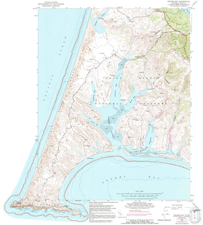 United States Geological Survey Drakes Bay, CA (1953, 24000-Scale) digital map