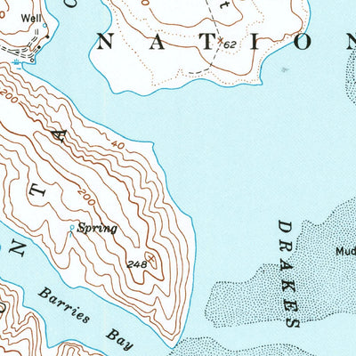 United States Geological Survey Drakes Bay, CA (1953, 24000-Scale) digital map