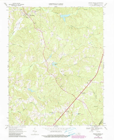United States Geological Survey Drakes Branch, VA (1968, 24000-Scale) digital map