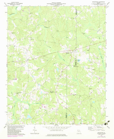 United States Geological Survey Draketown, GA (1973, 24000-Scale) digital map