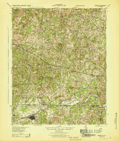 United States Geological Survey Draper, NC-VA (1944, 62500-Scale) digital map