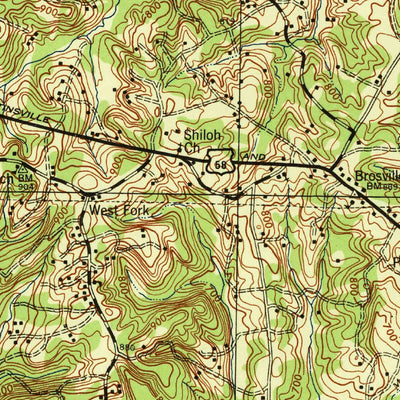 United States Geological Survey Draper, NC-VA (1944, 62500-Scale) digital map