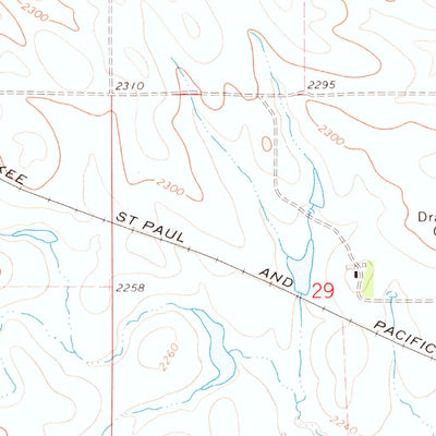 United States Geological Survey Draper, SD (1972, 24000-Scale) digital map