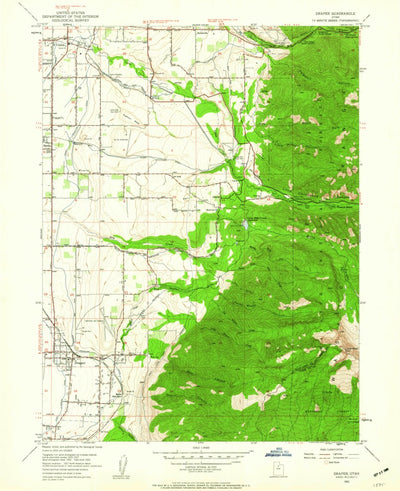 United States Geological Survey Draper, UT (1952, 24000-Scale) digital map