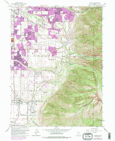 United States Geological Survey Draper, UT (1963, 24000-Scale) digital map
