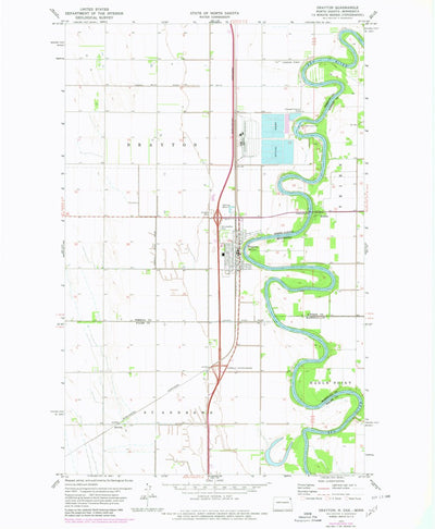 United States Geological Survey Drayton, ND-MN (1971, 24000-Scale) digital map