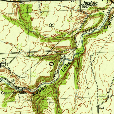 United States Geological Survey Dresden, NY (1943, 31680-Scale) digital map