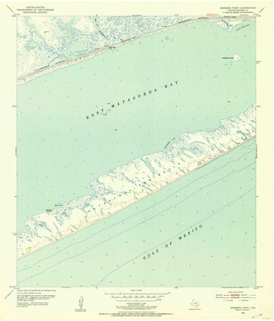United States Geological Survey Dressing Point, TX (1952, 24000-Scale) digital map