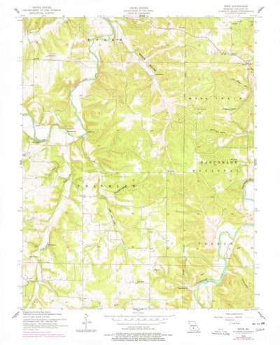 United States Geological Survey Drew, MO (1954, 24000-Scale) digital map
