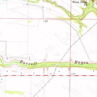 United States Geological Survey Drew, MS (1966, 24000-Scale) digital map
