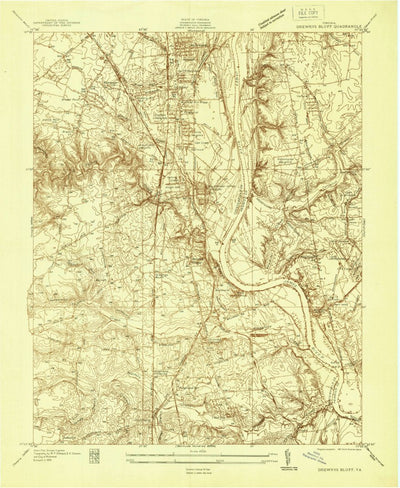 United States Geological Survey Drewrys Bluff, VA (1938, 24000-Scale) digital map