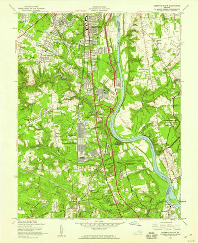 United States Geological Survey Drewrys Bluff, VA (1952, 24000-Scale) digital map