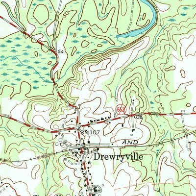 United States Geological Survey Drewryville, VA (1966, 24000-Scale) digital map