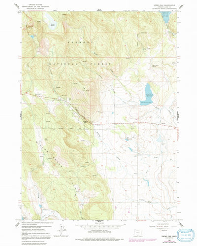 United States Geological Survey Drews Gap, OR (1964, 24000-Scale) digital map