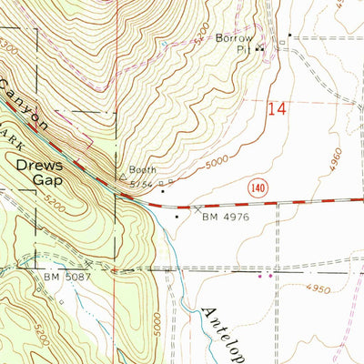United States Geological Survey Drews Gap, OR (1964, 24000-Scale) digital map