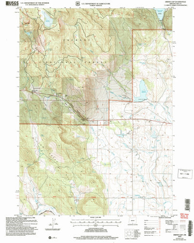 United States Geological Survey Drews Gap, OR (2004, 24000-Scale) digital map