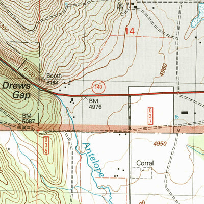 United States Geological Survey Drews Gap, OR (2004, 24000-Scale) digital map