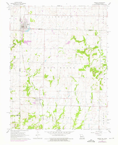 United States Geological Survey Drexel, MO-KS (1961, 24000-Scale) digital map