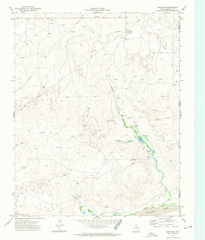 United States Geological Survey Dreyfoos, TX-OK (1972, 24000-Scale) digital map