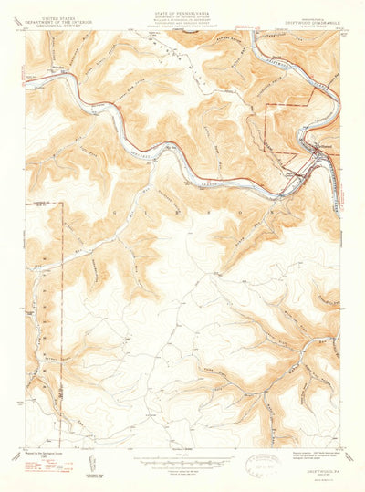 United States Geological Survey Driftwood, PA (1947, 24000-Scale) digital map