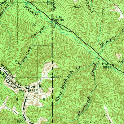 United States Geological Survey Driggs, ID-WY (1943, 62500-Scale) digital map