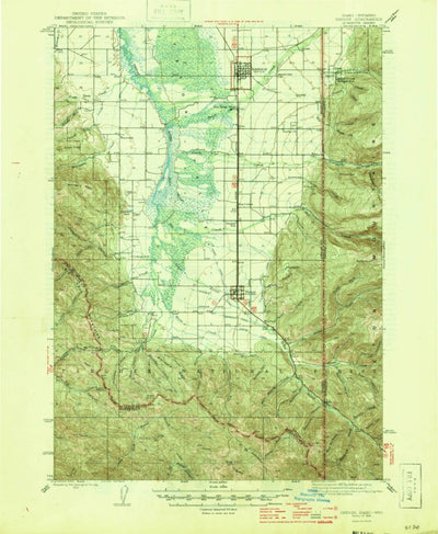 United States Geological Survey Driggs, ID-WY (1946, 62500-Scale) digital map