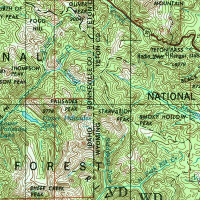 United States Geological Survey Driggs, ID-WY (1955, 250000-Scale) digital map