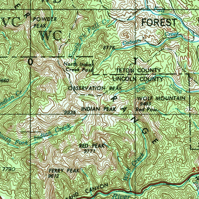 United States Geological Survey Driggs, ID-WY (1955, 250000-Scale) digital map