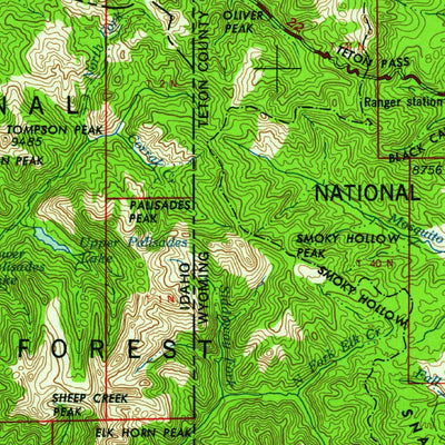 United States Geological Survey Driggs, ID-WY (1958, 250000-Scale) digital map