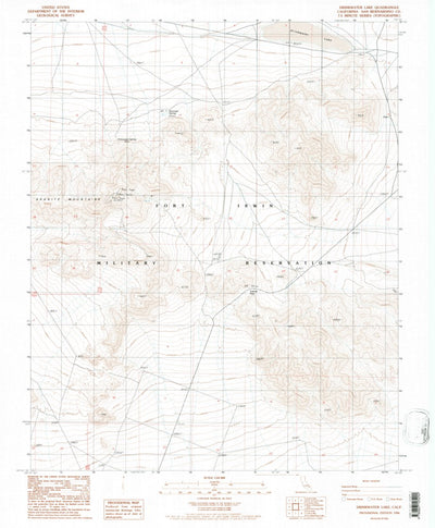 United States Geological Survey Drinkwater Lake, CA (1986, 24000-Scale) digital map