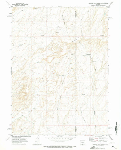 United States Geological Survey Dripping Rock Spring, WY (1970, 24000-Scale) digital map