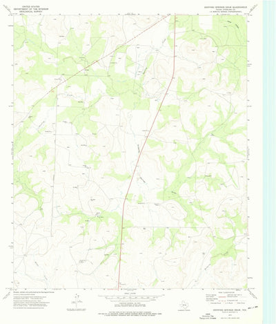 United States Geological Survey Dripping Springs Draw, TX (1973, 24000-Scale) digital map