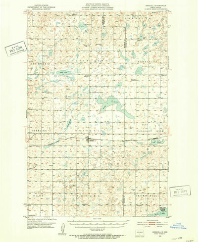 United States Geological Survey Driscoll, ND (1951, 62500-Scale) digital map