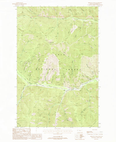 United States Geological Survey Driveway Peak, MT (1988, 24000-Scale) digital map