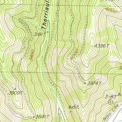 United States Geological Survey Driveway Peak, MT (1988, 24000-Scale) digital map