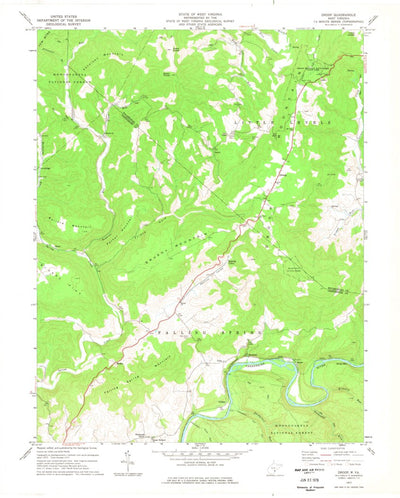 United States Geological Survey Droop, WV (1977, 24000-Scale) digital map