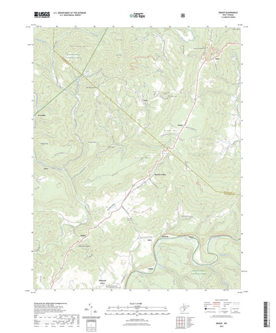 United States Geological Survey Droop, WV (2023, 24000-Scale) digital map