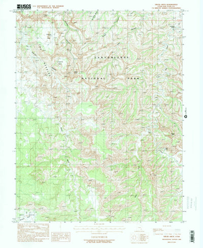 United States Geological Survey Druid Arch, UT (1988, 24000-Scale) digital map