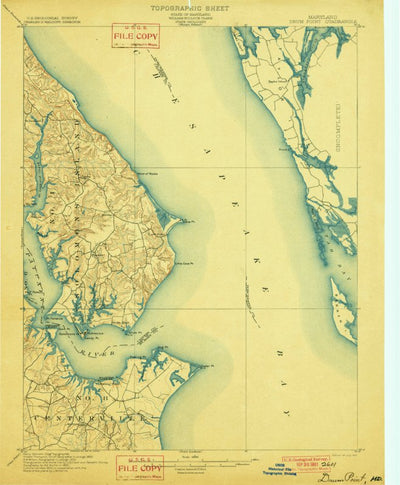 United States Geological Survey Drum Point, MD (1901, 62500-Scale) digital map