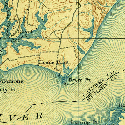 United States Geological Survey Drum Point, MD (1901, 62500-Scale) digital map