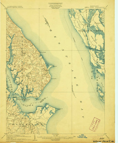 United States Geological Survey Drum Point, MD (1905, 62500-Scale) digital map