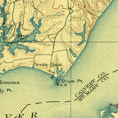 United States Geological Survey Drum Point, MD (1905, 62500-Scale) digital map