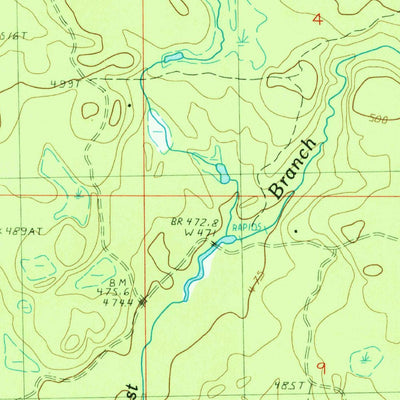 United States Geological Survey Drummond Lake, MI (1985, 24000-Scale) digital map